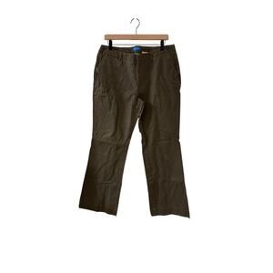 Dockers Women’s Dark Green Flat Front Khakis Size 12 Medium